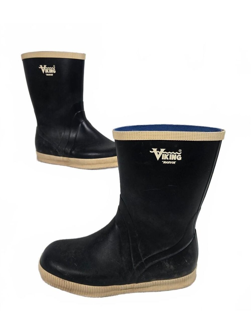 Vintage Viking Mariner Kadett Rubber Deck Boots Navy Blue Women 7 Men 4